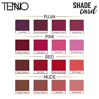 TENNO Mini Ice Candy Liquid Lipstick, Matte Finish, 16 Hrs Stay, 4Ml, Dusty Burgundy-thumb3