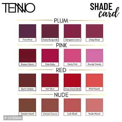 TENNO Mini Ice Candy Liquid Lipstick, Matte Finish, 16 Hrs Stay, 4Ml, Dusty Burgundy-thumb4