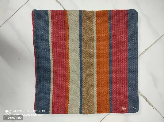 Multicolor Wool Geometric 3 x 5 Feet Hand Woven Carpet-thumb0