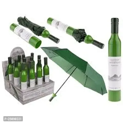 Mini Umbrella wine bottle . Unique umbrella bottle green colour