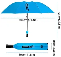 Mini Umbrella wine bottle . Unique umbrella bottle blue colour-thumb2