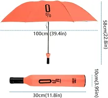 Double Layered Folding Portable Wine Bottle Umbrella With Cover Stylish Bottle Umbrella (ORANGE) Pack of 1-thumb1