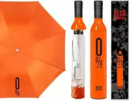 Double Layered Folding Portable Wine Bottle Umbrella With Cover Stylish Bottle Umbrella (ORANGE) Pack of 1-thumb2