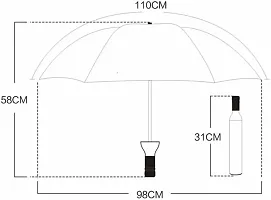 Double Layer Folding Portable Wine Bottle Umbrella With Cover Or UV Protection Umbrella (MAROON) PAK OF 1-thumb4