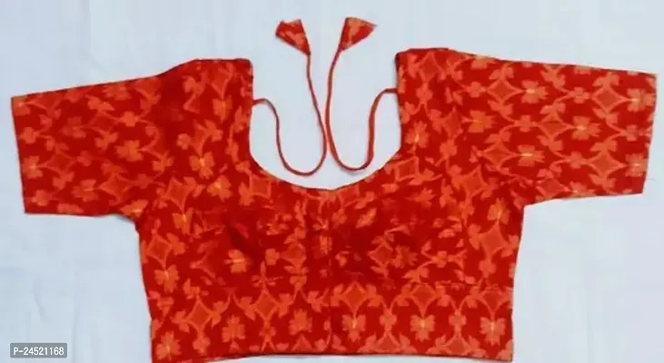 Reliable Red Polycotton Printed Stitched Blouses For Women-thumb0