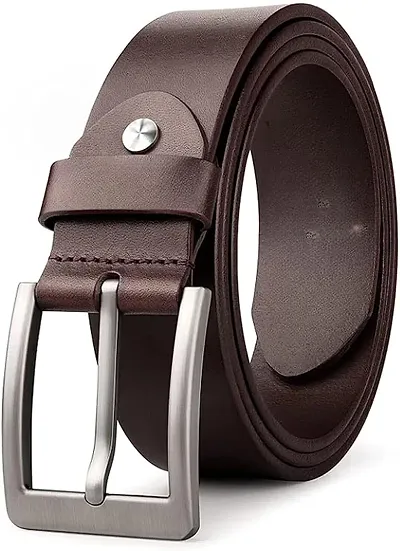 RNY Genuine Leather Belt for Men-Brown-BR01
