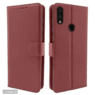 Mi Redmi 7 Redmi Y3 Brown Flip Cover