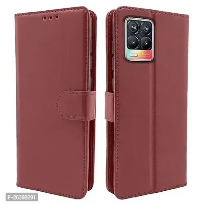 Realme 8 Realme 8 Pro Brown Flip Cover-thumb0