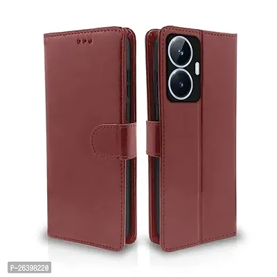 Realme C51 Realme C55 Realme Narzo N55 Brown Flip Cover