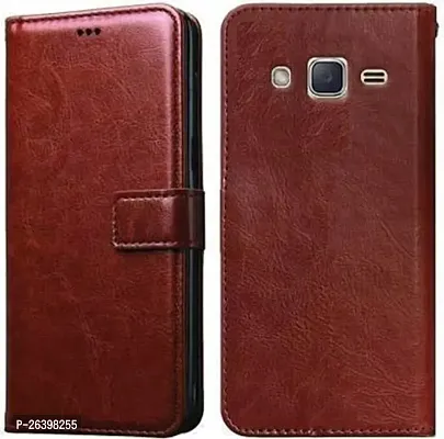 Samsung Galaxy J2 Brown Flip Cover-thumb0