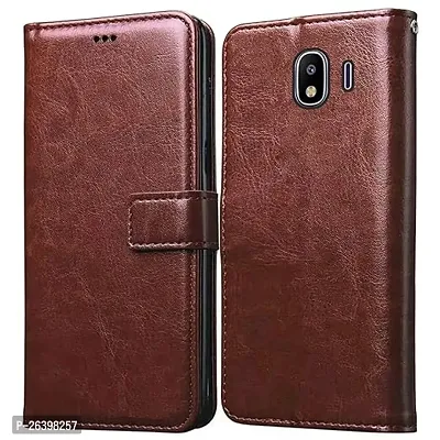 Samsung Galaxy J4 Brown Flip Cover