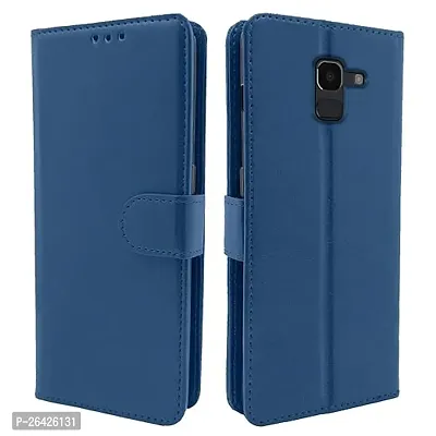 Samsung Galaxy J6, On 6 Blue Flip Cover-thumb0