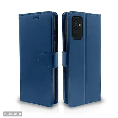 Samsung Galaxy M52 5g Blue Flip Cover-thumb0