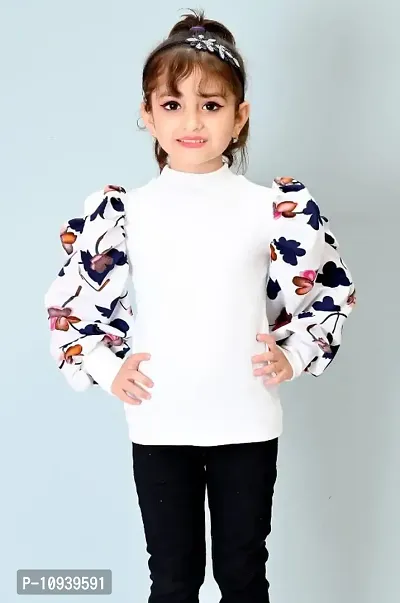 KIDS PRINTED PUFF SLEEVES TOP AND TUNICS-thumb0