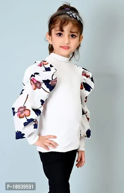 KIDS PRINTED PUFF SLEEVES TOP AND TUNICS-thumb2