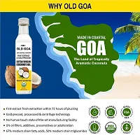 OldGoa Cold Pressed Virgin Coconut Oil | For Cooking, Salad, Healthy Hair, Skin, Baby Massage  Personal Care | 100% Pure, Organic  Edible | All Weather Pack | Fresh Coconut Milk | Antindash;Spillage Bott-thumb2
