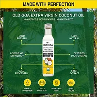 OldGoa Cold Pressed Virgin Coconut Oil | For Cooking, Salad, Healthy Hair, Skin, Baby Massage  Personal Care | 100% Pure, Organic  Edible | All Weather Pack | Fresh Coconut Milk | Antindash;Spillage Bott-thumb3