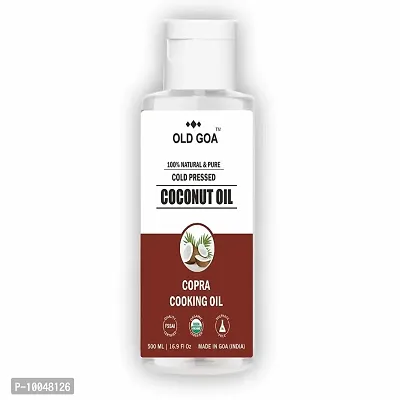 OLDGOA Copra Pure Coconut Oil For Cooking | Cold Pressed Coconut Cooking Oil, Healthy Hair  Personal Care - 500 ml-thumb0