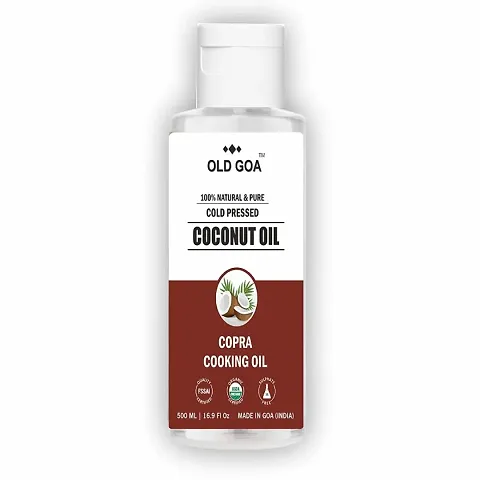 OLDGOA Copra Pure Coconut Oil For Cooking | Cold Pressed Coconut Cooking Oil, Healthy Hair  Personal Care - 500 ml