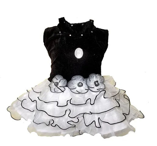 VS Collection Baby Girls Midi|Knee Length Festive|Wedding Dress Kuku-Rani