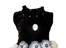 VS Collection Baby Girls Midi|Knee Length Festive|Wedding Dress Rabia Black (0-6 Month)-thumb2