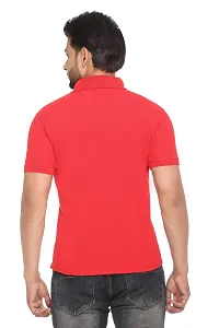 FC Solid Men Polo Neck T-Shirt Red-thumb1