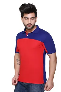 FC Men Polo Colour Block T-Shirt Royal/Red-thumb2