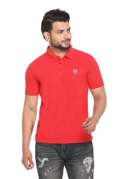 FC Solid Men Polo Neck T-Shirt