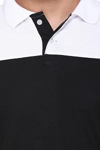 FC Men Polo Colour Block T-Shirt White/Black-thumb3