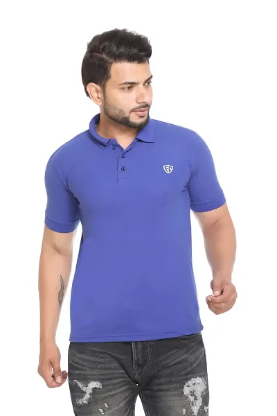 FC Solid Men Polo Neck T-Shirt