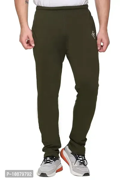 FC Men Solid Regular Trackpant Olive