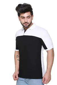 FC Men Polo Colour Block T-Shirt White/Black-thumb2