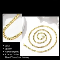 Alluring Golden Stainless Steel Chain For Men-thumb1