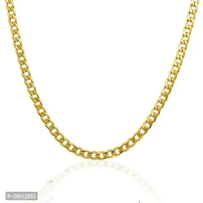 Alluring Golden Stainless Steel Chain For Men-thumb0