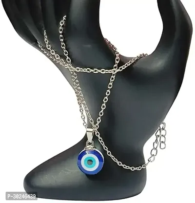 Stylish Silver Stainless Steel Chain With Pendant For Men