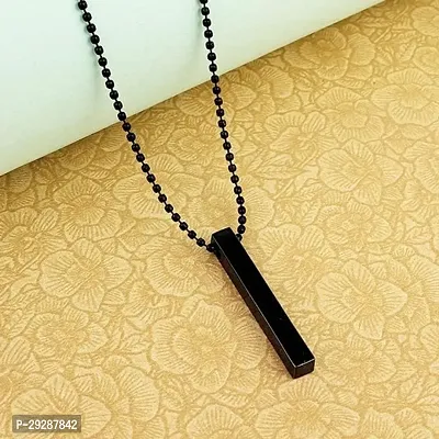 Stylish Black Stainless Steel Chain For Men-thumb3