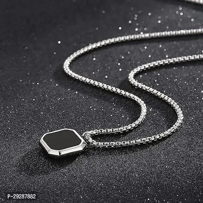 Stylish Silver Stainless Steel Chain For Men-thumb3