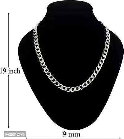 Alluring Silver Stainless Steel Chain For Men-thumb3