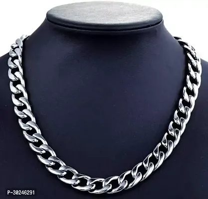 Stylish Silver Stainless Steel Chain For Men-thumb0