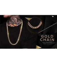 Alluring Golden Stainless Steel Chain For Men-thumb2