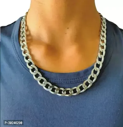Stylish Silver Stainless Steel Chain For Men-thumb0