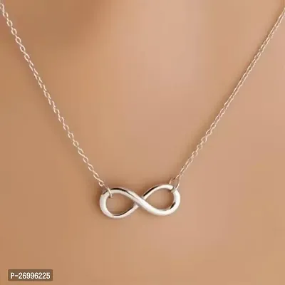 High Quality Silver-plated Infinity friendship forever chain necklace for girls and women Alloy Pendant-thumb0