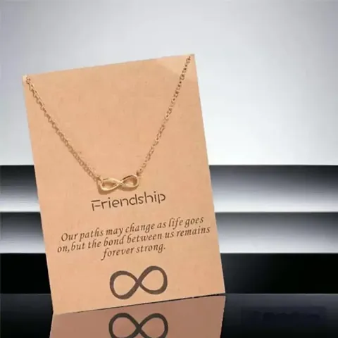 Infinity Gold-plated Infinity friendship forever chain necklace for girls and women Alloy Pendant