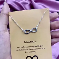 High Quality Silver-plated Infinity friendship forever chain necklace for girls and women Alloy Pendant-thumb1