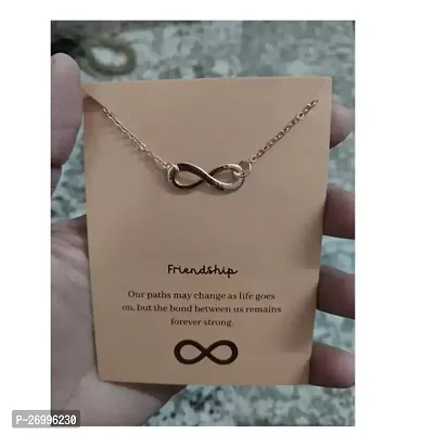 Oscar Gold-plated Infinity friendship forever chain necklace for girls and women Alloy Pendant-thumb2