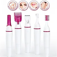 Hair Remover, Bikini Trimmer, Epilator, Grooming Kit. Trimmer 40 min Runtime 4 Length Settings  (Red, White)-thumb4