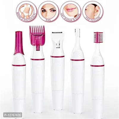 Hair Remover, Bikini Trimmer, Epilator, Grooming Kit. Trimmer 40 min Runtime 4 Length Settings  (Red, White)-thumb5