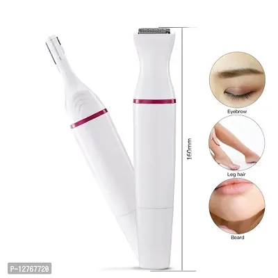 Eyebrow body bikini Trimmer hair removal tool remover machine shaper Trimmer 120 min Runtime 4 Length Settings  (White)-thumb2