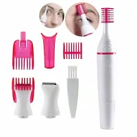 Eyebrow body bikini Trimmer hair removal tool remover machine shaper Trimmer 120 min Runtime 4 Length Settings  (White)-thumb3