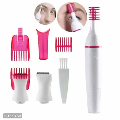 Eyebrow body bikini Trimmer hair removal tool remover machine shaper Trimmer 120 min Runtime 4 Length Settings  (White)-thumb4